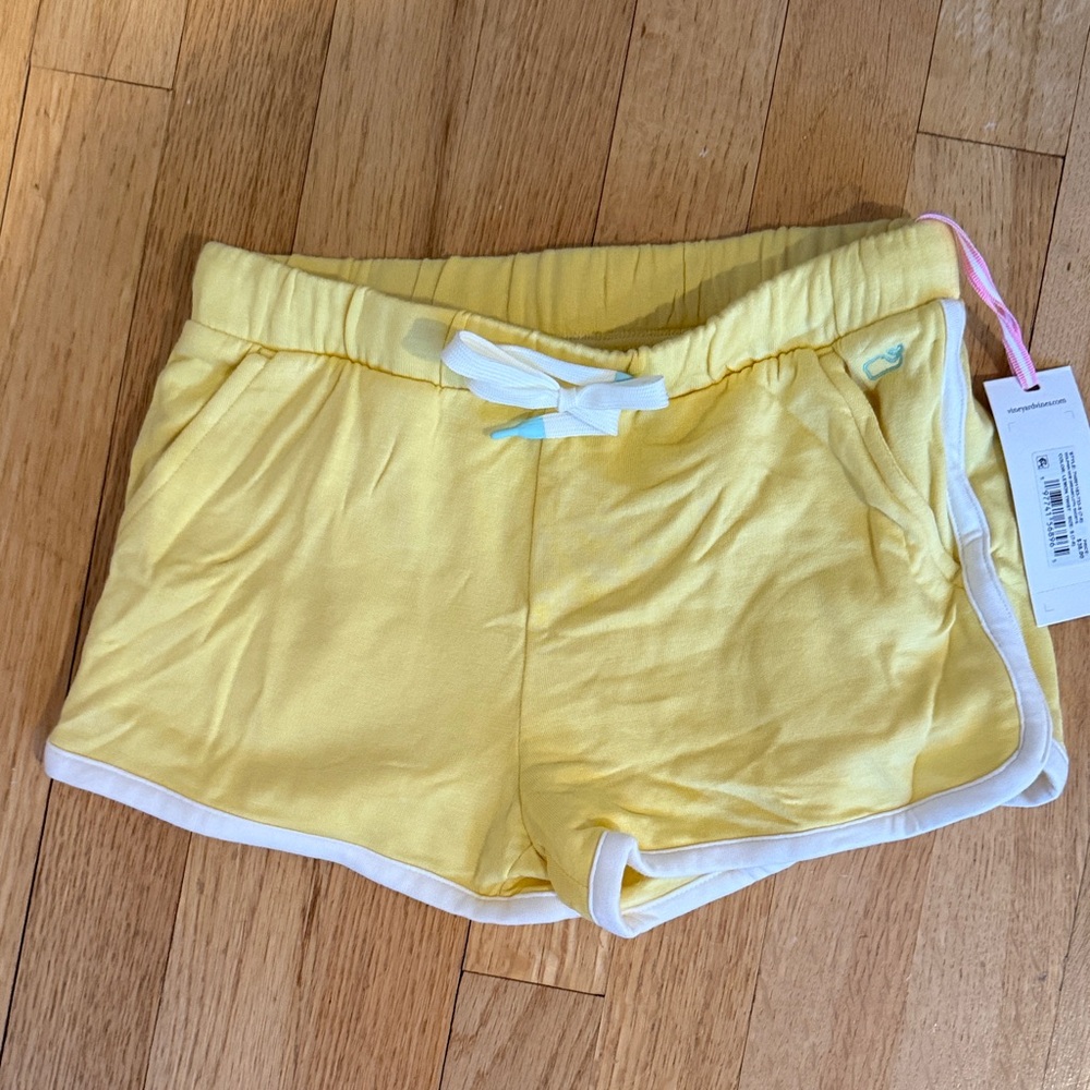 Vineyard Vines Kids Yellow Shorts with White Trim, size small